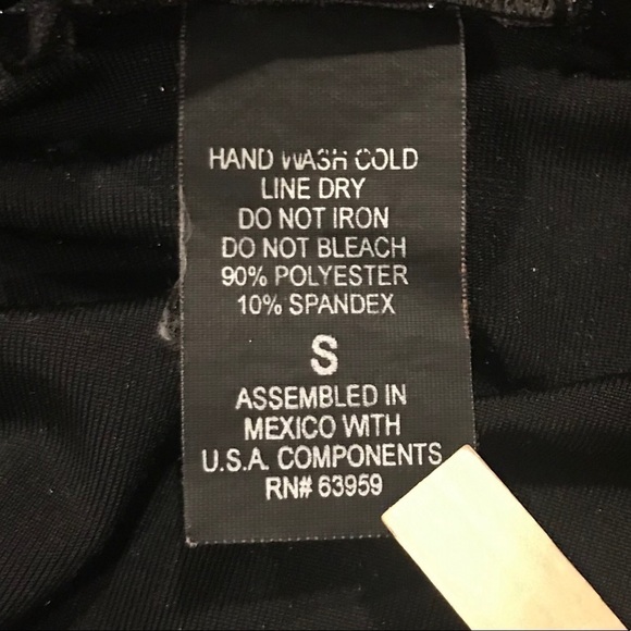 IMPRESSIONS SMALL BLACK LONG SLEEVED VELVET SHIRT With UNDERLAYER TANK - Picture 7 of 7